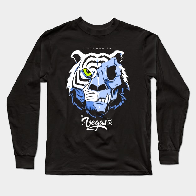 Valentine - Zombie Tiger Long Sleeve T-Shirt by wloem